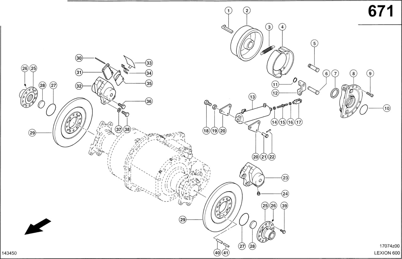 Claas Lexion 600 MECH.HAMULEC KRZYWKOWY 0007695890 (Napęd jezdny; hamulce) - Brake parts for Combine harvester: picture 1 Claas Lexion 600 MECH.HAMULEC KRZYWKOWY 0007695890 (Napęd jezdny; hamulce) - Brake parts for Combine harvester: picture 1
