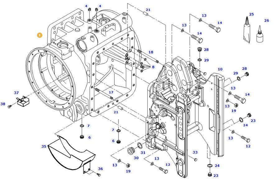Fendt 414 Vario - obudowa osi tylnej 404150050012 - Rear axle for Agricultural machinery: picture 1 Fendt 414 Vario - obudowa osi tylnej 404150050012 - Rear axle for Agricultural machinery: picture 1