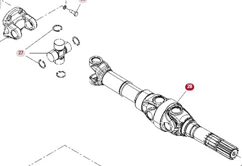 Fendt 930 933 936 939 942 Vario Gen 6 Wał Przegubowy Przedniej Osi CZĘŚCI H218PF050038B - Axle and parts for Farm tractor: picture 1 Fendt 930 933 936 939 942 Vario Gen 6 Wał Przegubowy Przedniej Osi CZĘŚCI H218PF050038B - Axle and parts for Farm tractor: picture 1