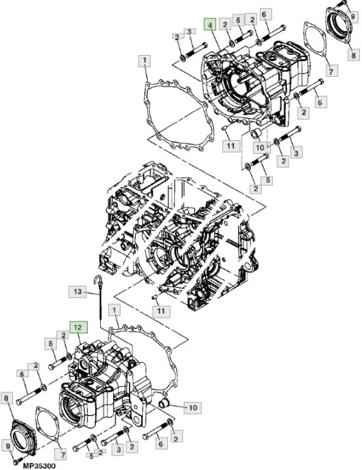 John Deere 3120 3320 3520 3720 - oś tylna obudowa LVU801518 - Rear axle for Farm tractor: picture 1 John Deere 3120 3320 3520 3720 - oś tylna obudowa LVU801518 - Rear axle for Farm tractor: picture 1