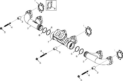 John Deere 9470RX - Kolektor wydechowy R522905 (Silnik) - Exhaust manifold for Agricultural machinery: picture 1 John Deere 9470RX - Kolektor wydechowy R522905 (Silnik) - Exhaust manifold for Agricultural machinery: picture 1