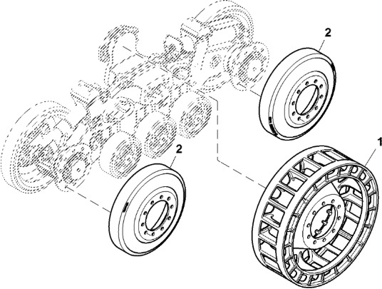 John Deere 9470RX - Koło RE575989 (Gąsienice i obciąźniki) - Undercarriage parts for Farm tractor: picture 1 John Deere 9470RX - Koło RE575989 (Gąsienice i obciąźniki) - Undercarriage parts for Farm tractor: picture 1