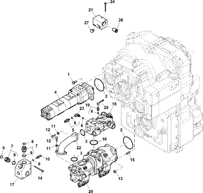 John Deere 9470RX - Pompa hydrauliczna RE336158 (Układ hydrauliczny) - Hydraulic pump for Agricultural machinery: picture 1 John Deere 9470RX - Pompa hydrauliczna RE336158 (Układ hydrauliczny) - Hydraulic pump for Agricultural machinery: picture 1