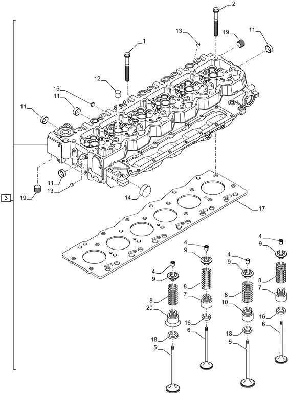 New Holland T6010 Cabeça de cilindro, w/elements 6 cylinders 2831274 - Cylinder head for Farm tractor: picture 1 New Holland T6010 Cabeça de cilindro, w/elements 6 cylinders 2831274 - Cylinder head for Farm tractor: picture 1