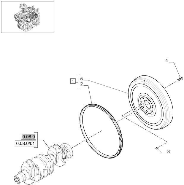 New Holland T6010 Koło zamachowe 2830618 - Flywheel for Agricultural machinery: picture 1 New Holland T6010 Koło zamachowe 2830618 - Flywheel for Agricultural machinery: picture 1