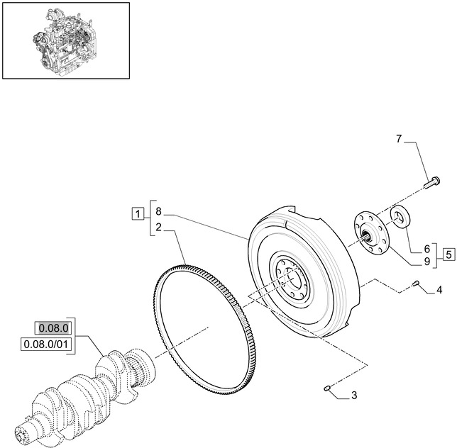 New Holland T6010 T6070 Koło zamachowe 4899505 - Flywheel for Agricultural machinery: picture 1 New Holland T6010 T6070 Koło zamachowe 4899505 - Flywheel for Agricultural machinery: picture 1