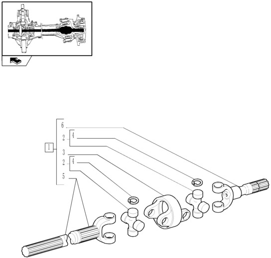 New Holland T6010 T6090 T6070 Półoś przegubowa 87361045 - Drive shaft for Agricultural machinery: picture 1 New Holland T6010 T6090 T6070 Półoś przegubowa 87361045 - Drive shaft for Agricultural machinery: picture 1