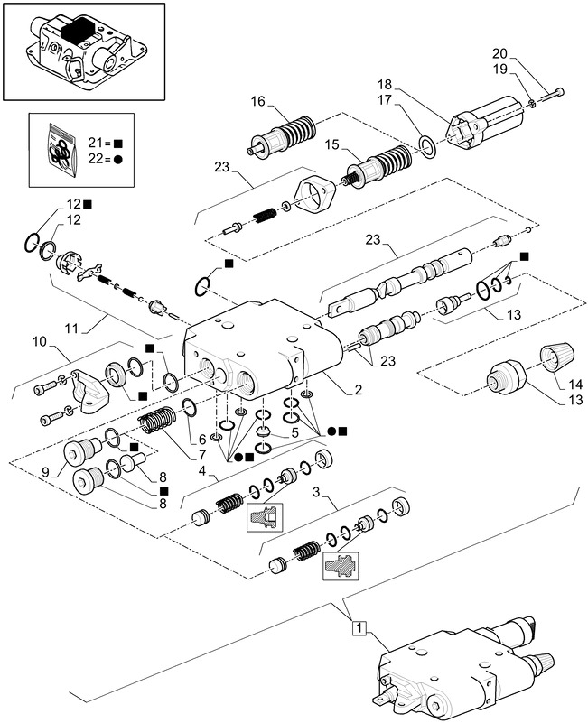 New Holland T6010 T6090 T6070 Zestaw serwisowy 87384898 - Hydraulic valve for Farm tractor: picture 1 New Holland T6010 T6090 T6070 Zestaw serwisowy 87384898 - Hydraulic valve for Farm tractor: picture 1