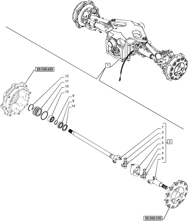New Holland T6070 Półoś przegubowa 84184130 - Drive shaft for Agricultural machinery: picture 1 New Holland T6070 Półoś przegubowa 84184130 - Drive shaft for Agricultural machinery: picture 1