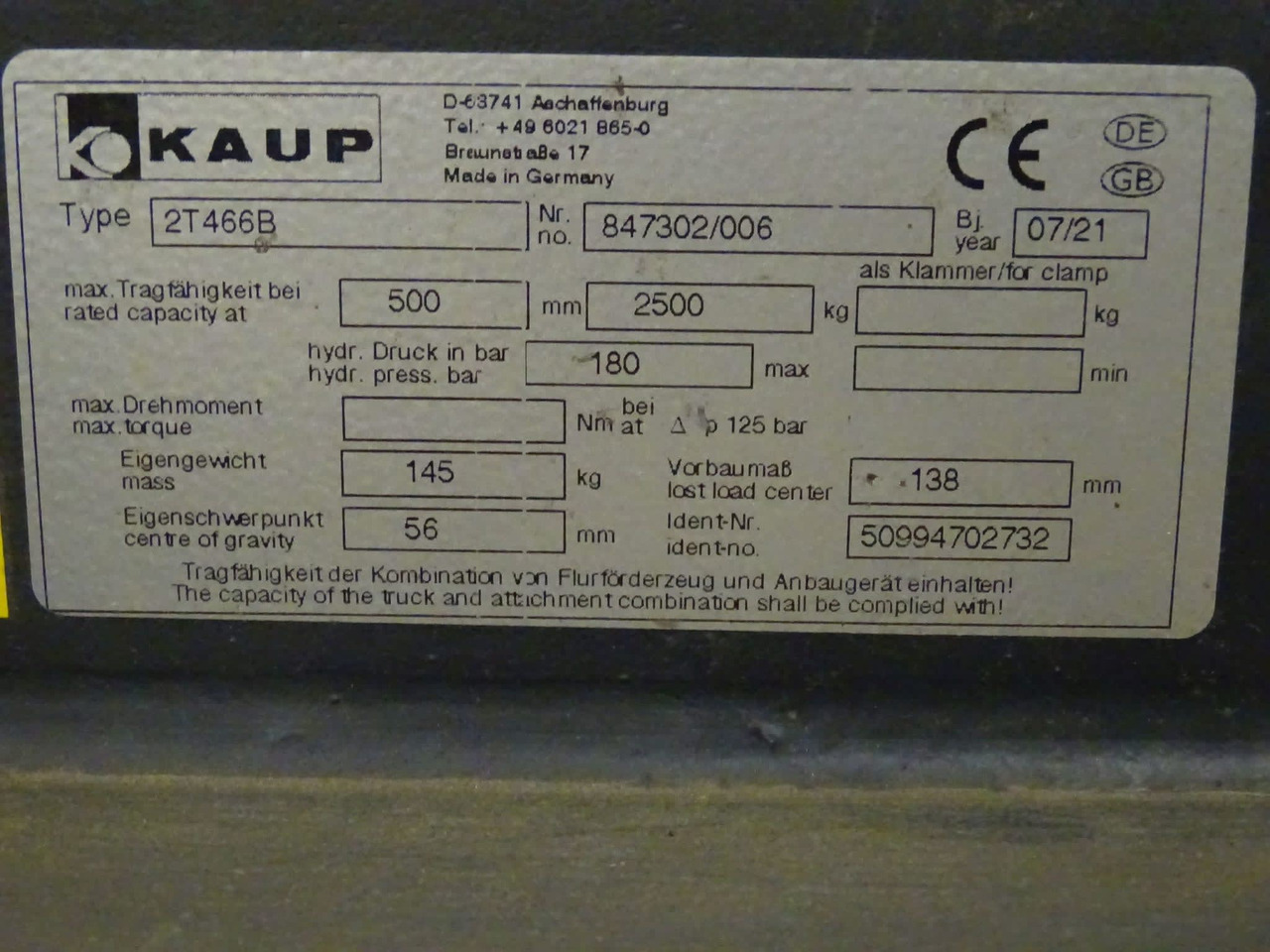Attachment package 2 pieces - Attachment for Material handling equipment: picture 2 Attachment package 2 pieces - Attachment for Material handling equipment: picture 2