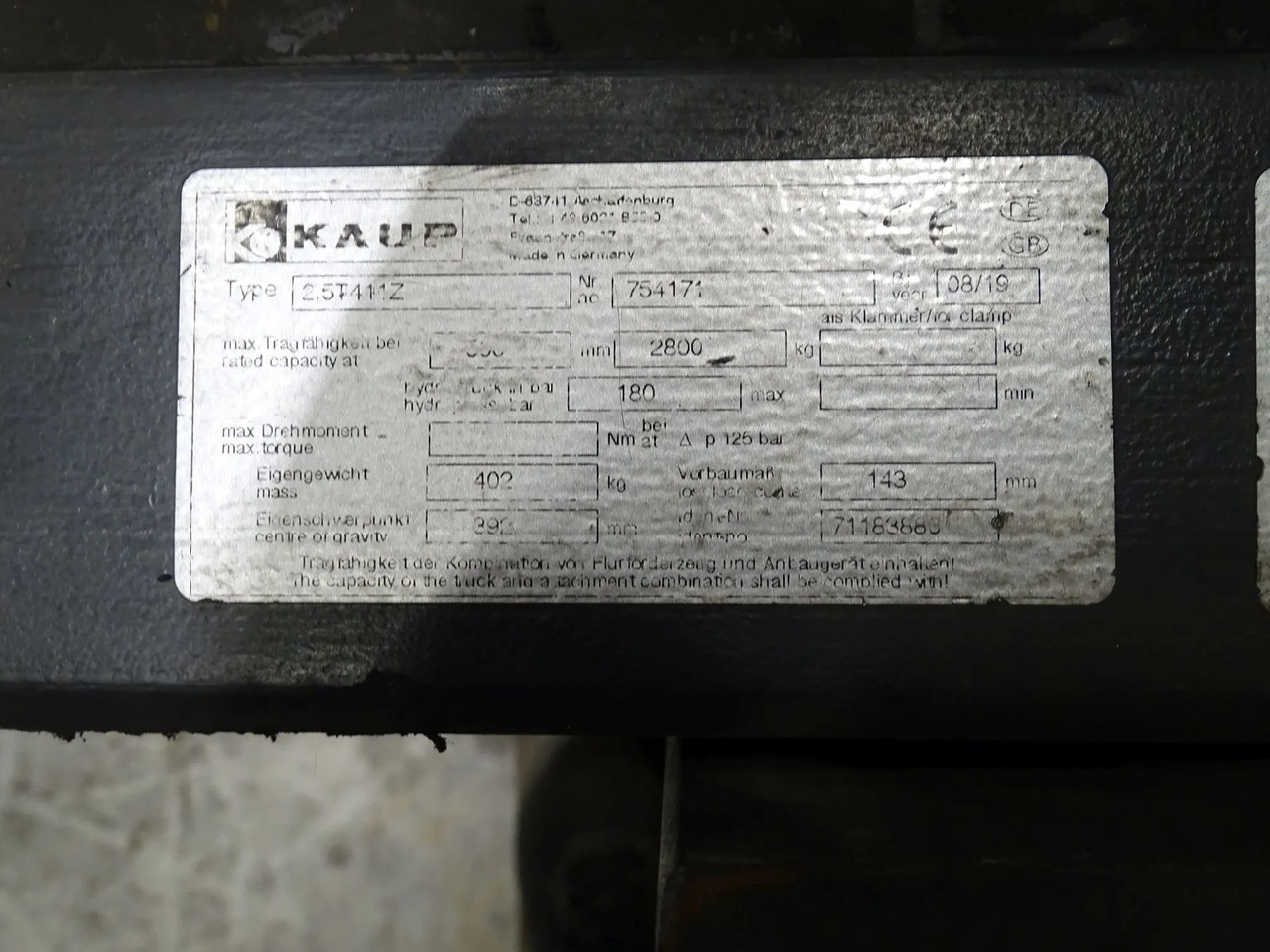 Attachment package 2 pieces - Attachment for Material handling equipment: picture 3 Attachment package 2 pieces - Attachment for Material handling equipment: picture 3