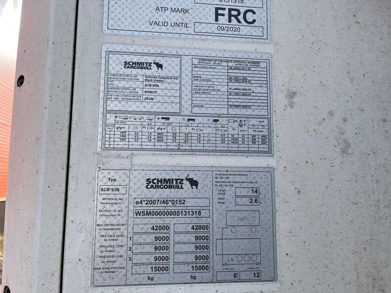 Refrigerator trailer Schmitz Cargobull SCBS3B CARRIER Vector 1550 / BOX L=13396 mm: picture 20