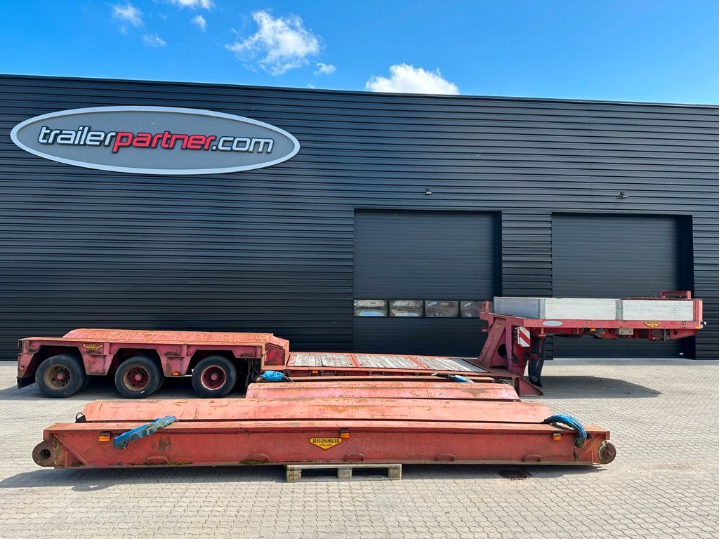 Broshuis Tiefbett / ausziehbar / 2 x verlängerungsträger - Low loader semi-trailer: picture 1 Broshuis Tiefbett / ausziehbar / 2 x verlängerungsträger - Low loader semi-trailer: picture 1