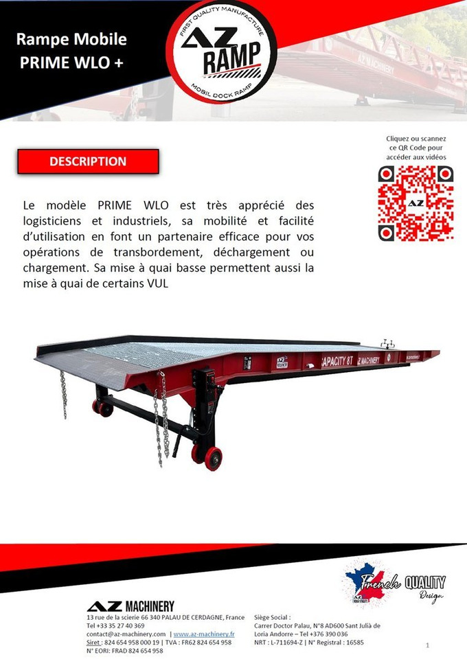 AZ RAMP-PRIME PRIME WLO + 8 . Industrial Mobil Loading Ramp - Loading ramp: picture 3 AZ RAMP-PRIME PRIME WLO + 8 . Industrial Mobil Loading Ramp - Loading ramp: picture 3