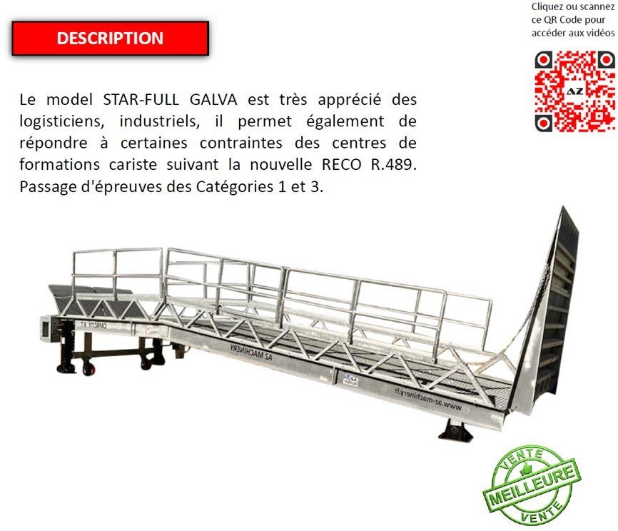 Loading Ramp with with hydraulic tilting bridge -  AZ RAMP - STAR- 8T FULL GALVA leasing Loading Ramp with with hydraulic tilting bridge -  AZ RAMP - STAR- 8T FULL GALVA: picture 10
