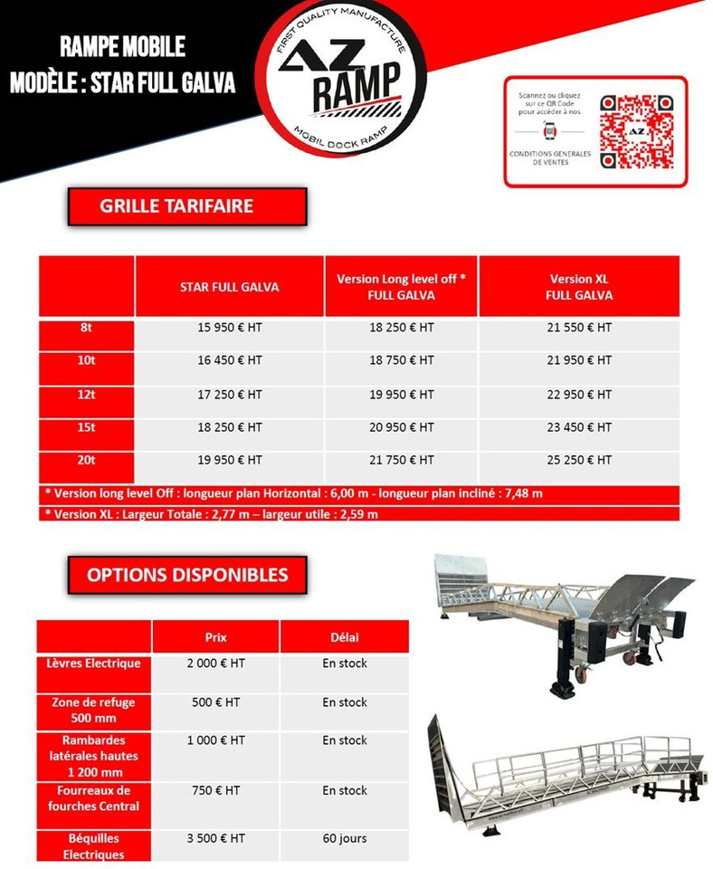 Loading Ramp with with hydraulic tilting bridge -  AZ RAMP - STAR- 8T FULL GALVA leasing Loading Ramp with with hydraulic tilting bridge -  AZ RAMP - STAR- 8T FULL GALVA: picture 13