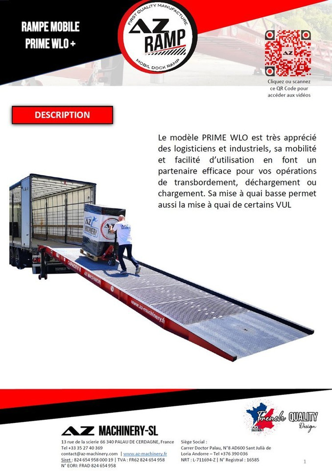 **RENTAL 12-24-36 Month** AZ RAMP-PRIME PRIME WLO + 8 . Industrial Mobil Loading Ramp - Loading ramp: picture 3 **RENTAL 12-24-36 Month** AZ RAMP-PRIME PRIME WLO + 8 . Industrial Mobil Loading Ramp - Loading ramp: picture 3