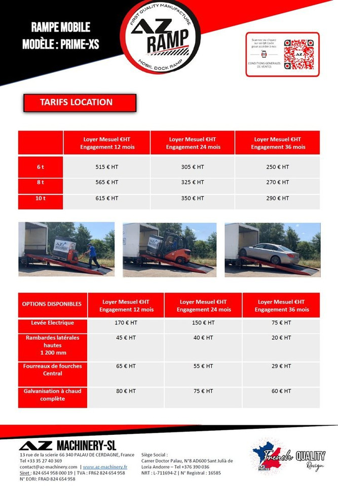**RENTAL 12-24-36 Month** AZ RAMP-PRIME XS-6 . Industrial Mobil Loading Ramp - Loading ramp: picture 2 **RENTAL 12-24-36 Month** AZ RAMP-PRIME XS-6 . Industrial Mobil Loading Ramp - Loading ramp: picture 2
