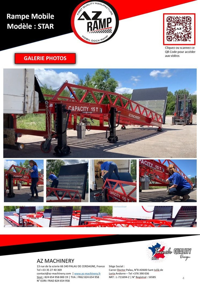 **RENTAL** Loading Ramp with with hydraulic tilting bridge - AZ RAMP - STAR- 8T. 8 ton capacity - Loading ramp: picture 5 **RENTAL** Loading Ramp with with hydraulic tilting bridge - AZ RAMP - STAR- 8T. 8 ton capacity - Loading ramp: picture 5