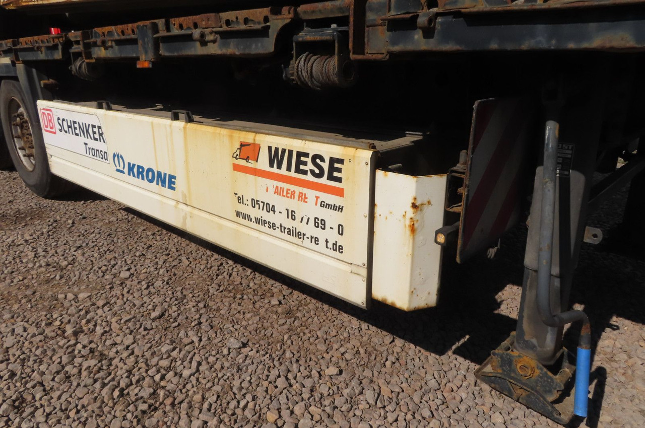 Dropside/ Flatbed semi-trailer Krone Stahlmattenauflieger mit Bordwände: picture 7