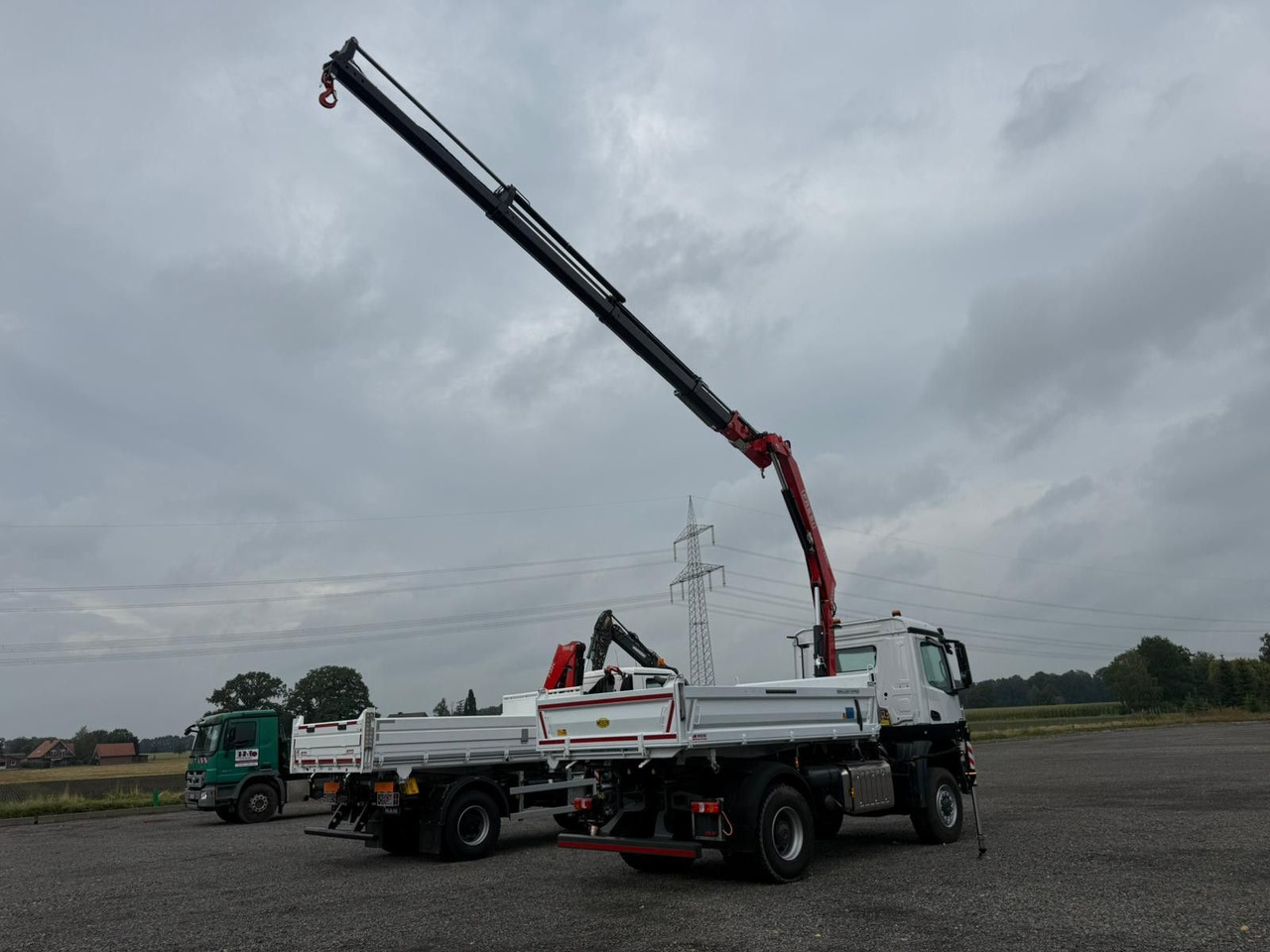 Tipper, Crane truck Mercedes-Benz Arocs 1835  4x2 Meiller Fassi F135 Kran Kipper: picture 8