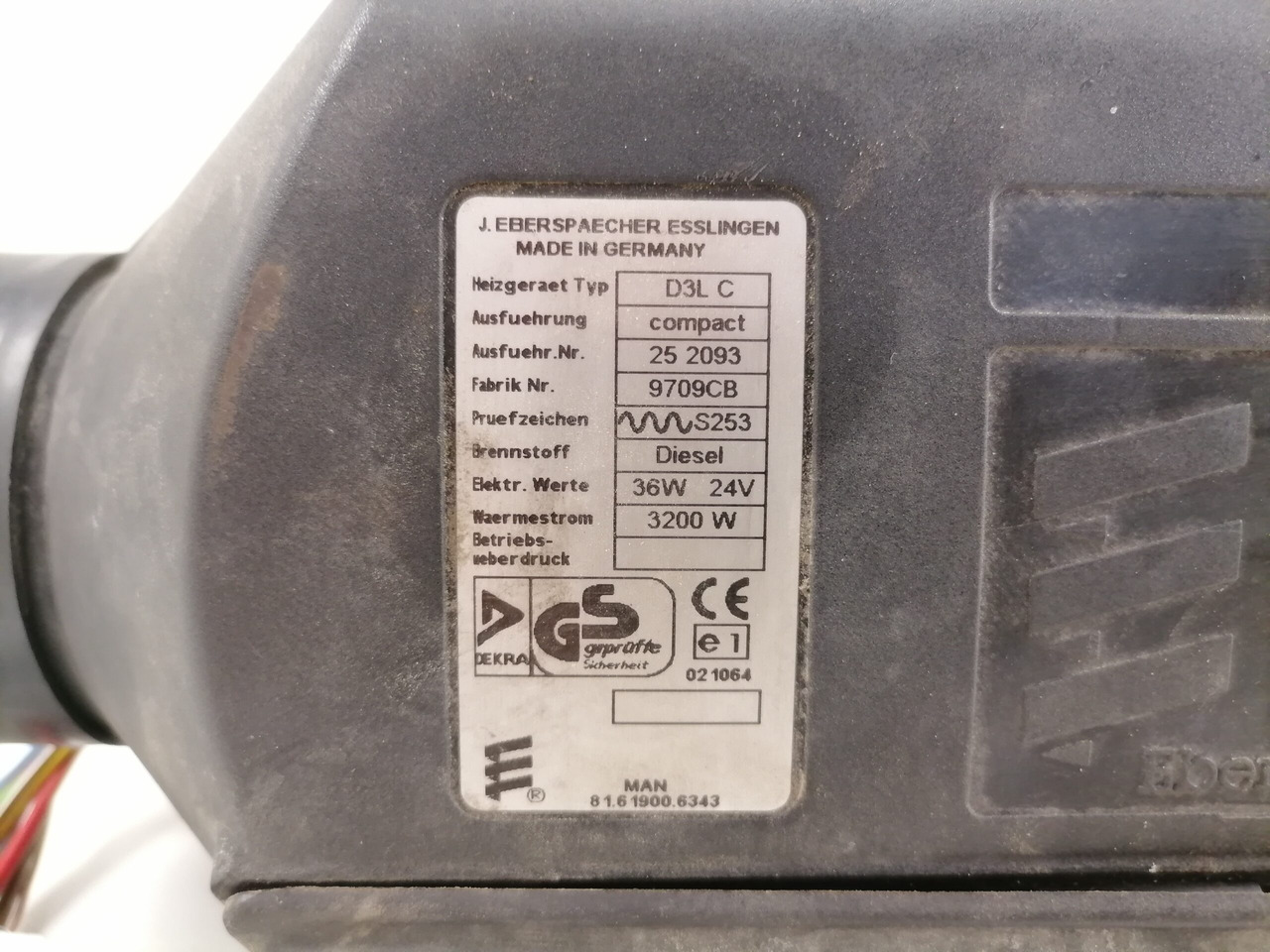 MAN Auxiliary heater 81619006343 - Heating/ Ventilation for Truck: picture 4 MAN Auxiliary heater 81619006343 - Heating/ Ventilation for Truck: picture 4