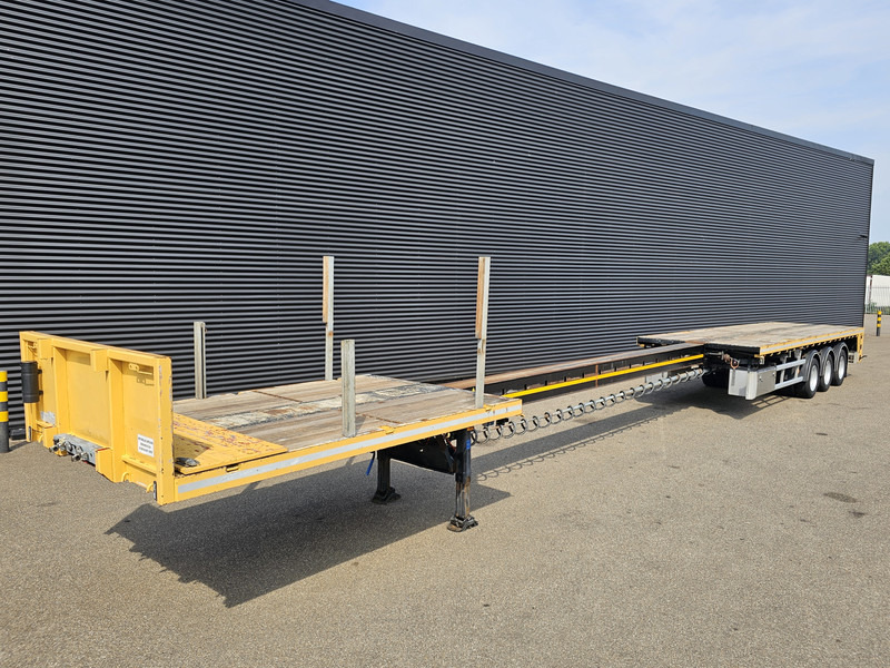 Floor FLUO-18-27F1 / LIFT AXLE / EXTENDABLE - Dropside/ Flatbed semi-trailer: picture 1 Floor FLUO-18-27F1 / LIFT AXLE / EXTENDABLE - Dropside/ Flatbed semi-trailer: picture 1