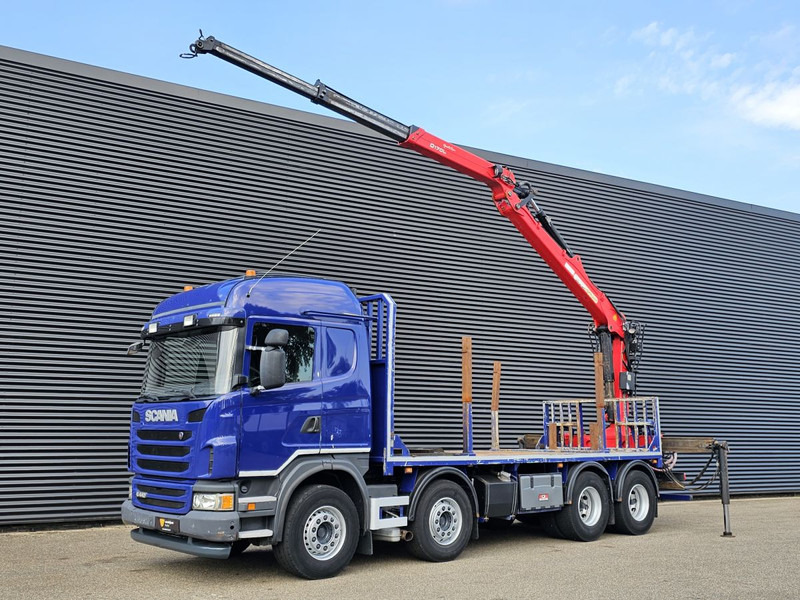Scania G440 / RETARDER / 8x4 / PALFINGER-EPSILON CRANE - Dropside/ Flatbed truck, Crane truck: picture 1 Scania G440 / RETARDER / 8x4 / PALFINGER-EPSILON CRANE - Dropside/ Flatbed truck, Crane truck: picture 1
