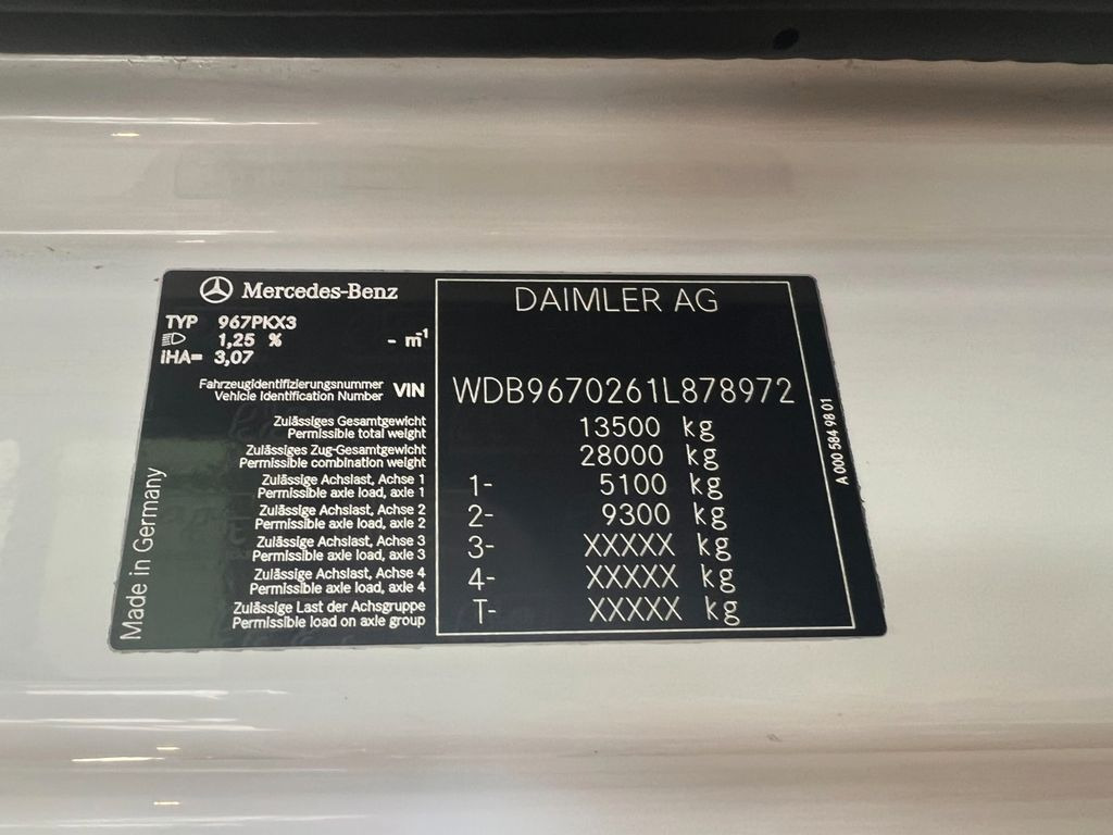 Mercedes-Benz 1327 4X2 Glastransporter mit Kran Funkbedienung - Crane truck, Crane truck: picture 3 Mercedes-Benz 1327 4X2 Glastransporter mit Kran Funkbedienung - Crane truck, Crane truck: picture 3