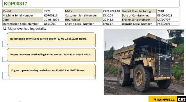 Rigid dumper/ Rock truck CAT 777E: picture 9