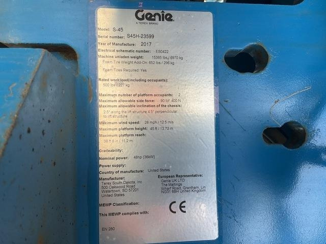 Genie S45 - Telescopic boom: picture 5 Genie S45 - Telescopic boom: picture 5