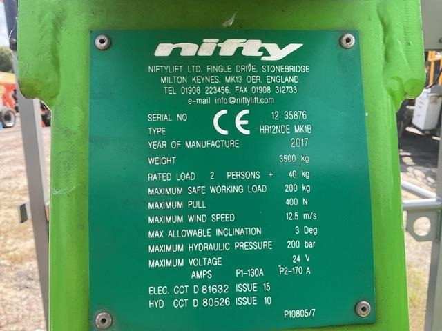 Niftylift HR12NDE - Articulated boom: picture 5 Niftylift HR12NDE - Articulated boom: picture 5