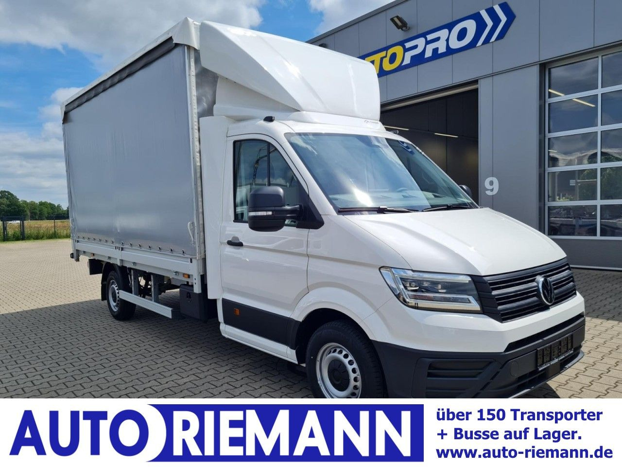 Volkswagen Crafter 35 TDI Pritsche Schiebe Plane LED TEMPOM - Curtain side van: picture 1 Volkswagen Crafter 35 TDI Pritsche Schiebe Plane LED TEMPOM - Curtain side van: picture 1