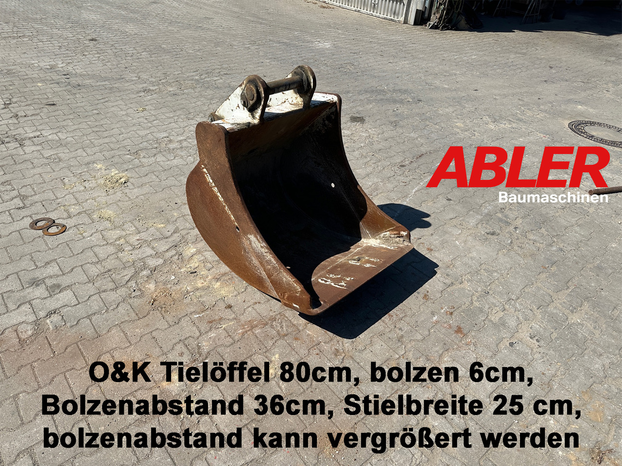 Tieflöffel 80cm O & K - Excavator bucket for Construction machinery: picture 1 Tieflöffel 80cm O & K - Excavator bucket for Construction machinery: picture 1