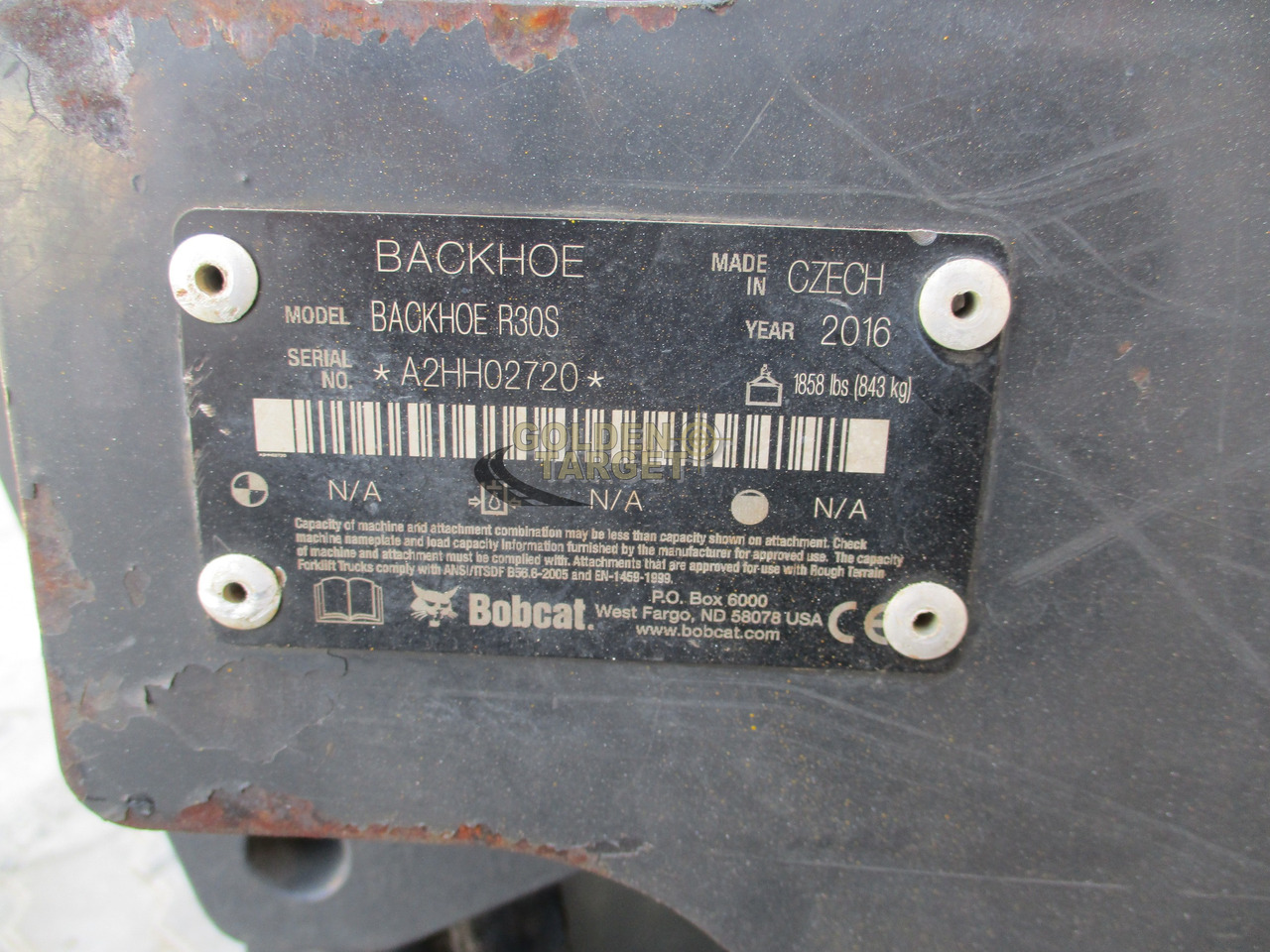 BOBCAT Skid Steer R30S Backhoe Attachment - Loader bucket for Skid steer loader: picture 5 BOBCAT Skid Steer R30S Backhoe Attachment - Loader bucket for Skid steer loader: picture 5