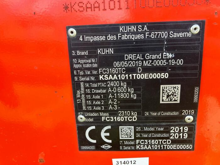 Kuhn FC 3160 TCD - Mower: picture 5 Kuhn FC 3160 TCD - Mower: picture 5