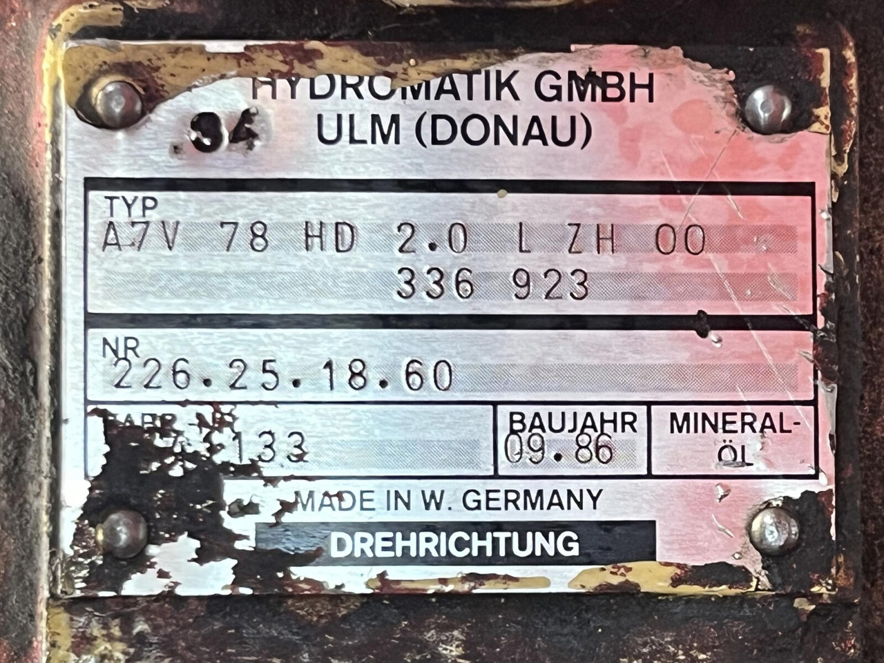 Gottwald pump A2F.160.W.2.Z.6 - Hydraulic pump for Mobile crane: picture 5 Gottwald pump A2F.160.W.2.Z.6 - Hydraulic pump for Mobile crane: picture 5