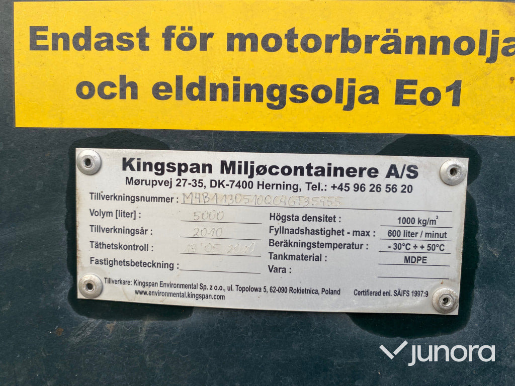 Dieseltank - HVO, Kingspan - Storage tank: picture 5 Dieseltank - HVO, Kingspan - Storage tank: picture 5