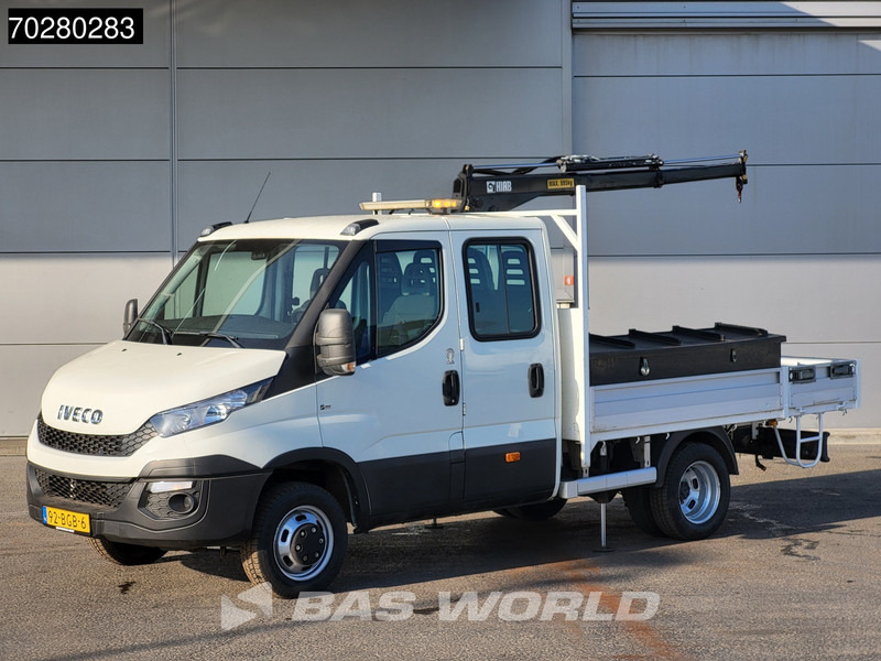 Iveco Daily 50C17 3,0L Automaat HIAB 017T-2 DC Open laadbak Kraan Dubbellucht Airco Euro6 Pickup Crane Kraanwagen Pritsche Airco Dubbel cabi - Flatbed van: picture 2 Iveco Daily 50C17 3,0L Automaat HIAB 017T-2 DC Open laadbak Kraan Dubbellucht Airco Euro6 Pickup Crane Kraanwagen Pritsche Airco Dubbel cabi - Flatbed van: picture 2