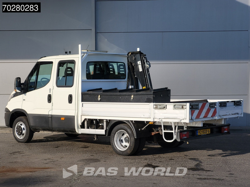 Flatbed van Iveco Daily 50C17 3,0L Automaat HIAB 017T-2 DC Open laadbak Kraan Dubbellucht Airco Euro6 Pickup Crane Kraanwagen Pritsche Airco Dubbel cabi: picture 7
