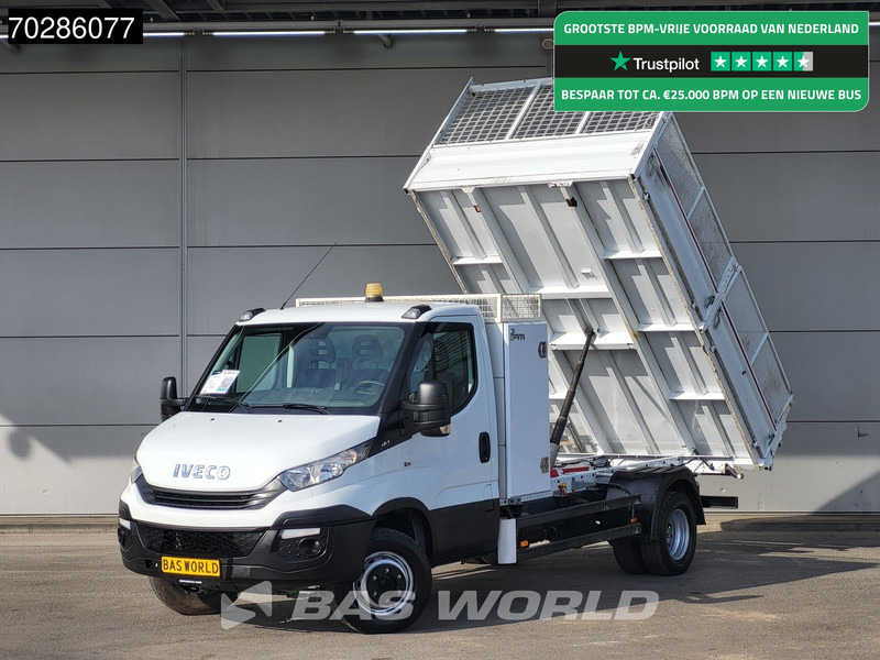 Tipper van Iveco Daily 72C18 3.0L Kipper met Kist Dubbellucht 3,5t Trekhaak Airco Cruise Euro6 Tipper Benne Kieper Airco Trekhaak Cruise control: picture 1