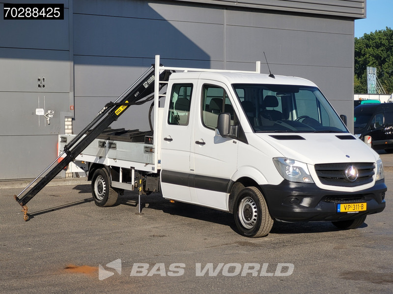 Flatbed van Mercedes-Benz Sprinter 310 CDI Kraanwagen Automaat HIAB 017T-2 Navi Airco Euro6 Kraan Crane Kranwagen Pickup Pritsche Airco: picture 6