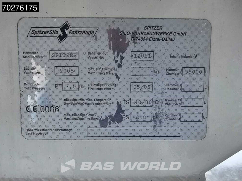 Tank semi-trailer for transportation of food SPITZER SF2755/4P 3 axles 55 m3 Liftachse: picture 16 Tank semi-trailer for transportation of food SPITZER SF2755/4P 3 axles 55 m3 Liftachse: picture 16