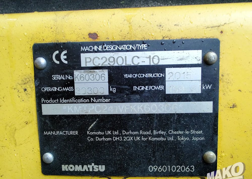 Crawler excavator Komatsu PC290LC-10: picture 12 Crawler excavator Komatsu PC290LC-10: picture 12