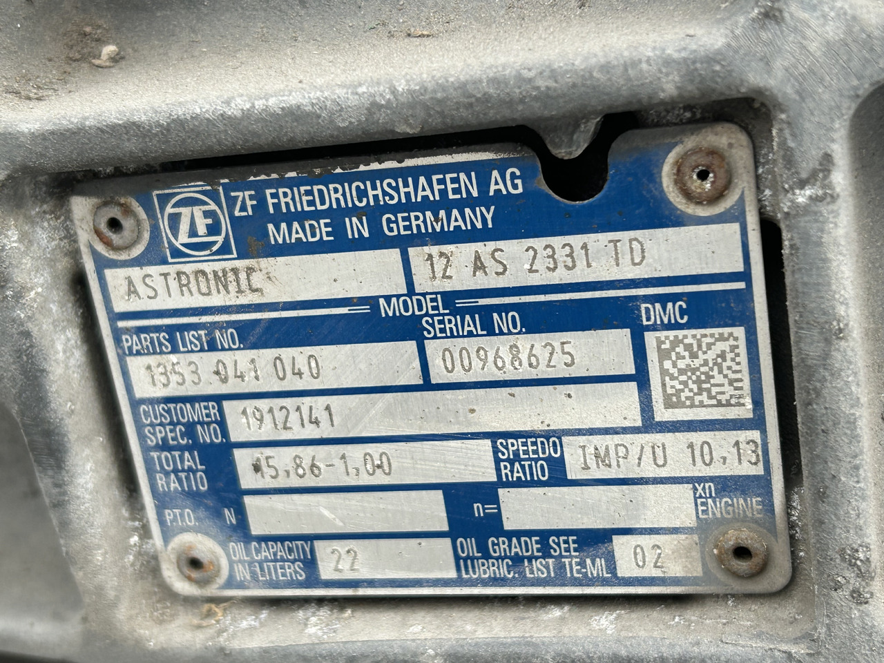 DAF 12AS 2331 TD   DAF XF 106 - Gearbox for Truck: picture 5 DAF 12AS 2331 TD   DAF XF 106 - Gearbox for Truck: picture 5