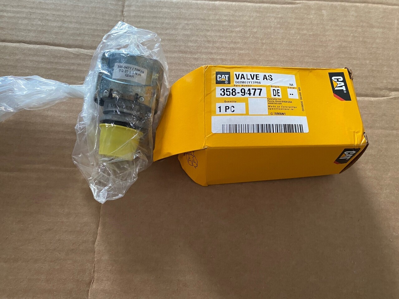 Caterpillar 6015B 6020B Valve 358-9477 3589477 - Spare parts for Truck: picture 1 Caterpillar 6015B 6020B Valve 358-9477 3589477 - Spare parts for Truck: picture 1