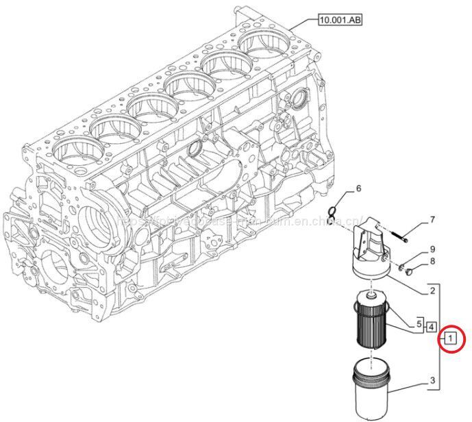 FPT IVECO CASE Cursor11 EURO 6 F3GFE613A B001 5801863562/5801690111 oil filter 5801779048 - Oil filter: picture 3 FPT IVECO CASE Cursor11 EURO 6 F3GFE613A B001 5801863562/5801690111 oil filter 5801779048 - Oil filter: picture 3