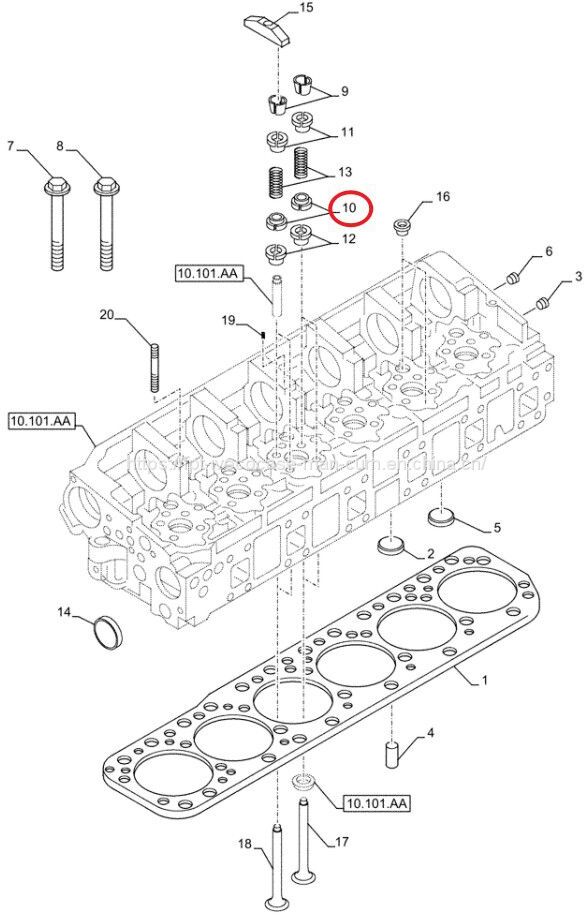 FPT IVECO CASE Cursor11 F3GFE613A B001 5801863562 Valve spring support 504000042 - Valve: picture 4 FPT IVECO CASE Cursor11 F3GFE613A B001 5801863562 Valve spring support 504000042 - Valve: picture 4