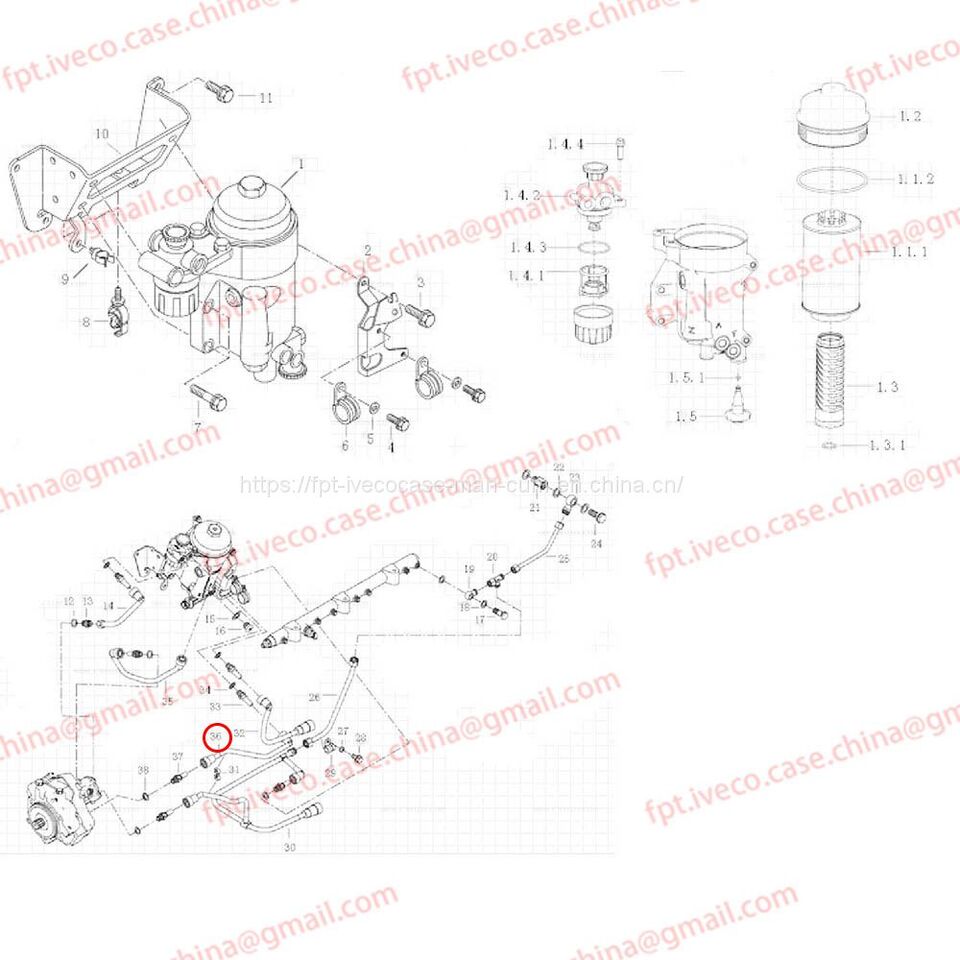 MAN D2066 Fuel pipe filters - high pressure pump 12304-5851 - Fuel system: picture 1 MAN D2066 Fuel pipe filters - high pressure pump 12304-5851 - Fuel system: picture 1