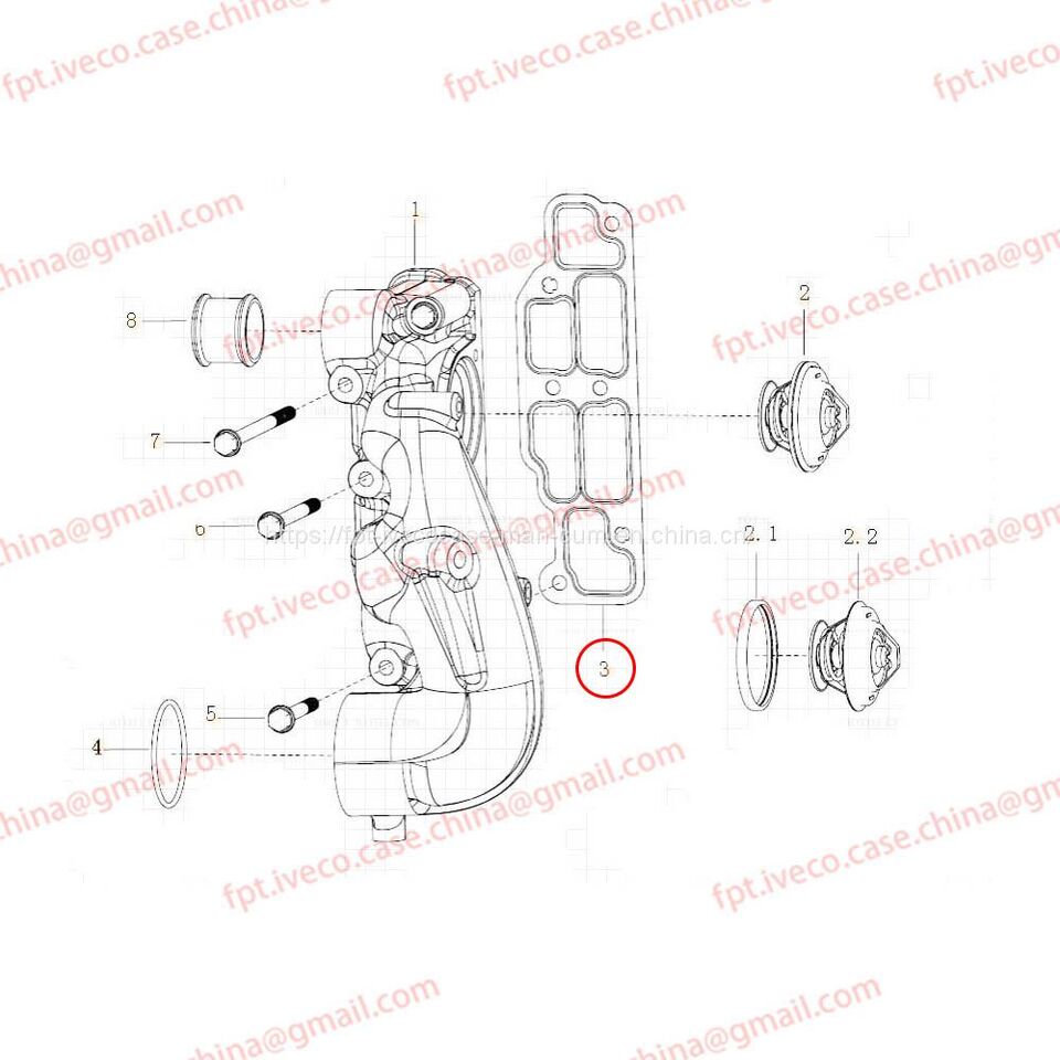 MAN D2066 Thermostat housing gasket 06904-0042 - Thermostat: picture 2 MAN D2066 Thermostat housing gasket 06904-0042 - Thermostat: picture 2